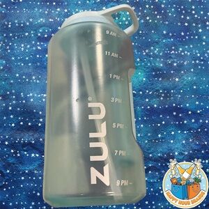 ZULU Goals 64 oz Half Gallon Plastic Goals Water Jug Turquoise Pre Owned